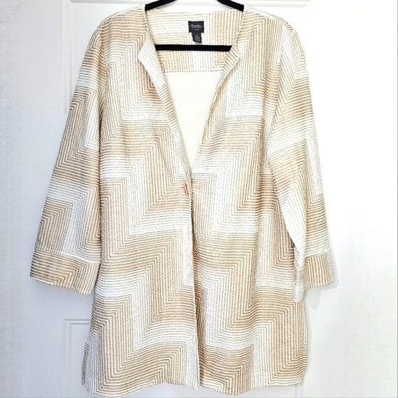 Chico's Travelers Crinkle Crushed Long Cardigan Jacket Modern Design - Picture 3 of 8